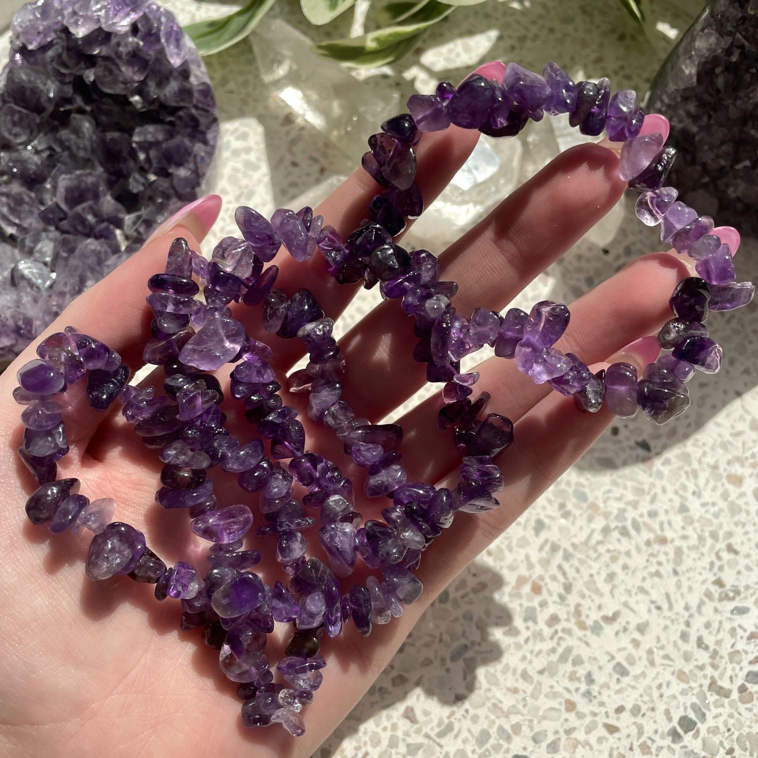 Amethyst Chip Bracelet Q1/A Amethyst Chip Bracelet Q1/A